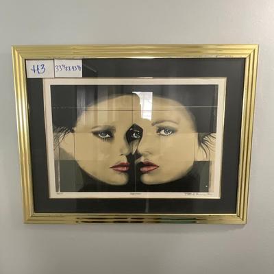 Sale Photo Thumbnail #193: H3-Signed “Reflections’” artwork, 46/275

Significant damage to the front of the frame