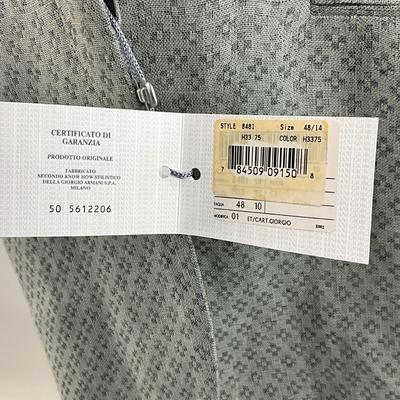 382 New with Tag GIORGIO ARMANI Long Woven Blazer Size 48/14