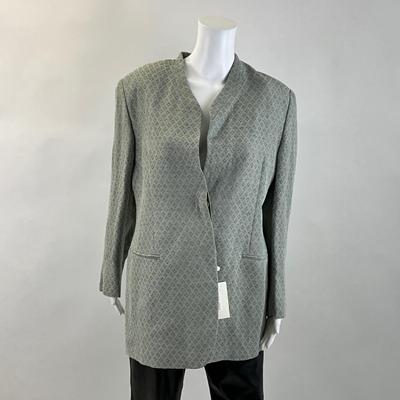 382 New with Tag GIORGIO ARMANI Long Woven Blazer Size 48/14