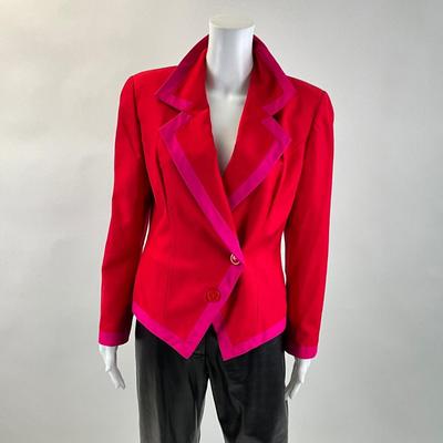 383 Vintage OSCAR DE LA RENTA Red/Pink Blazer Size 8