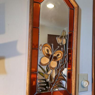 Stained glass Mirror w/ Butterfly