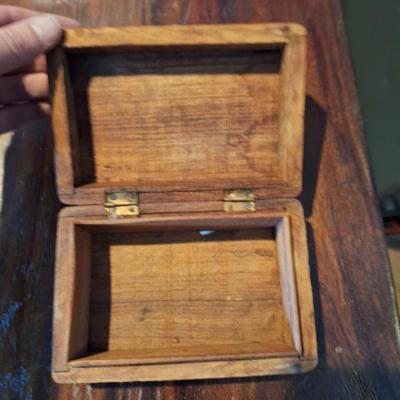 2 Wooden Trinket Boxes