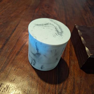 8" marble canister