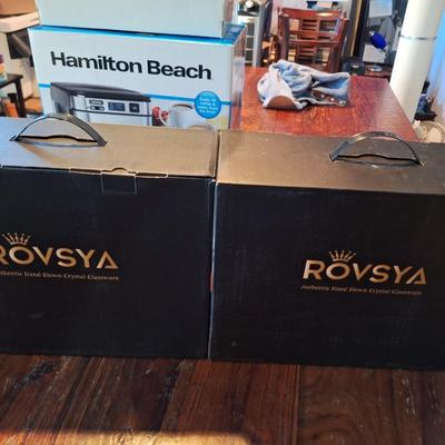 2 sets of Rovsya Red Wine glasses