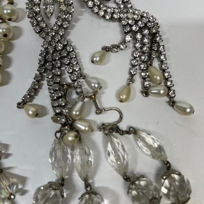 Vintage Jewelry Lot - 4 Dangling Earrings, Pierced & Clip-on plus 1 Ring