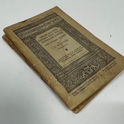 (2) Riverside Literature Series Paper Booklets - #4 & #30 Houghton, Mifflin & Co. c. 1906