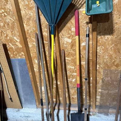 Garden tools and seed spreader