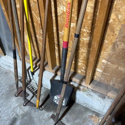 Garden tools and seed spreader