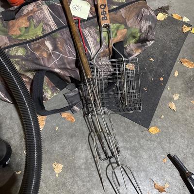 Portable camping stove with utensils
