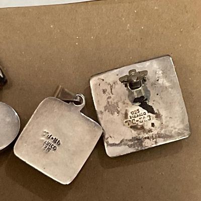 B35-Sterling Pendants and Single Earring