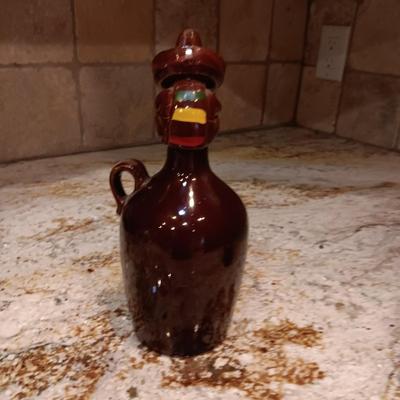 2 EMPTY LIQUOR DECANTERS AND SHOT GLASSES