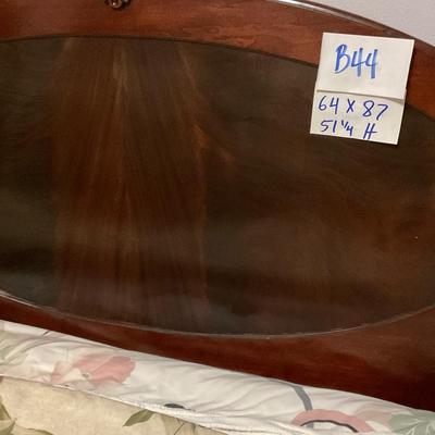 B44-queen mattress, boxspring, headboard, footboard, and side rails plus bedding