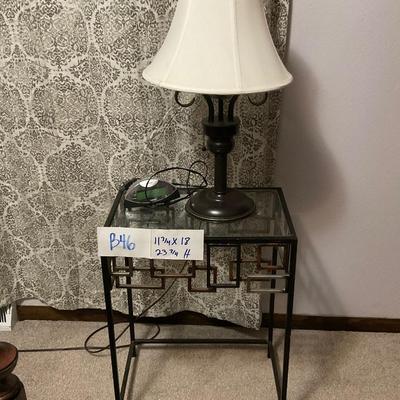 B46-side table, lamp, and alarm clock