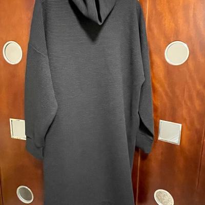 a•new day Black funnel neck dress