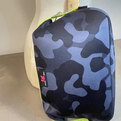 Gray Camouflage neoprene toiletry bag