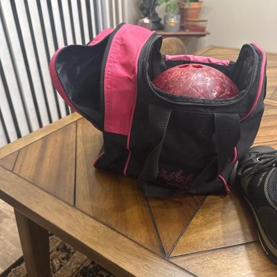Bowling ball and bowling shoes