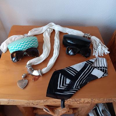 BRIGHTON AND OTHER SCARF, SIMPLY VERA & MONTANA WEST SUNGLASSES