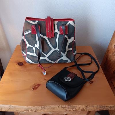 DOONEY & BOURKE CANVAS PURSE AND A BRIGHTON PURSE