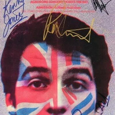 Rod Stewart & Small Faces signed promo concert poster 