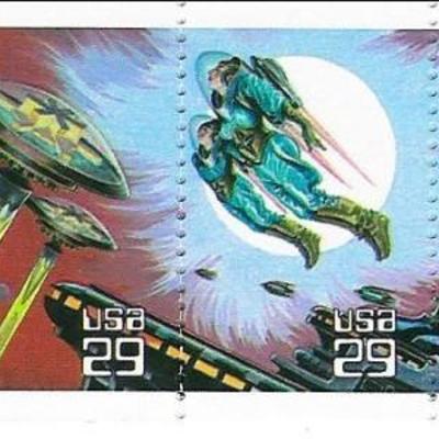 Space Fantasy USA Stamp Book