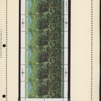 United Nations New York Survival of the Forest Stamp Sheet