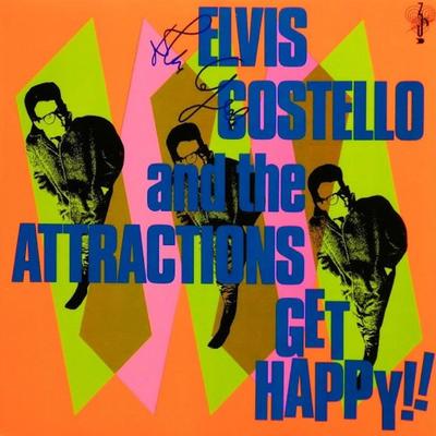 Elvis Costello And The Attractions Get Happy!! signed album
