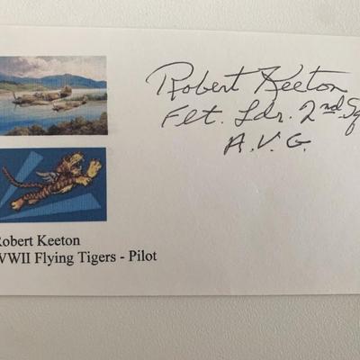 Robert Keeton signed card