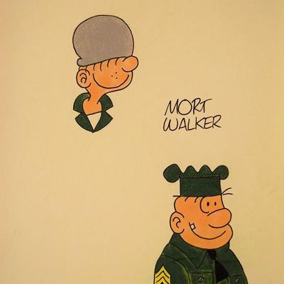 Mort Walker drawn and signed sketch