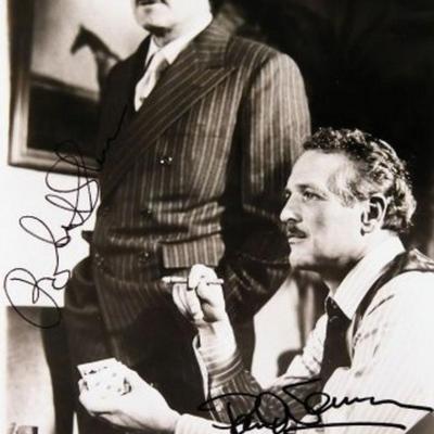 Paul Newman and Bob Shaw signed movie still photo 