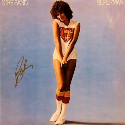 Barbra Streisand signed Superman album