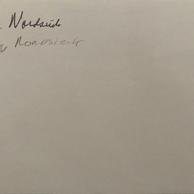 US Astronaut Ken Nordsieck original signature