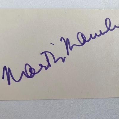 Martin Manulis original signature