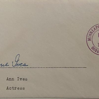 Anne Ives signed 1953 cover