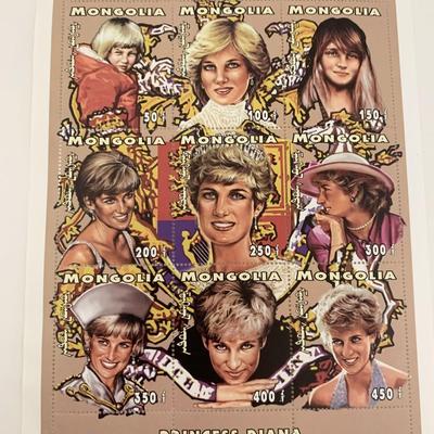Mongolia Diana Princess of Wales commemorative stamp set