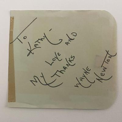 Wayne Newton signed note