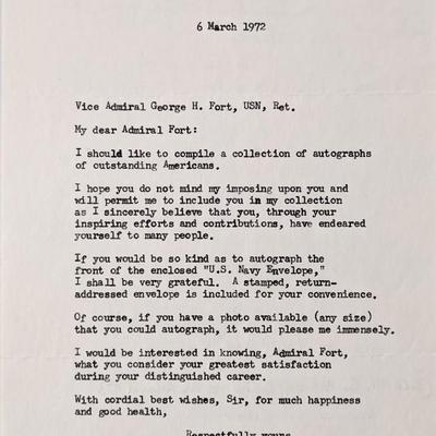 WW2 military Roger Harris signed letter