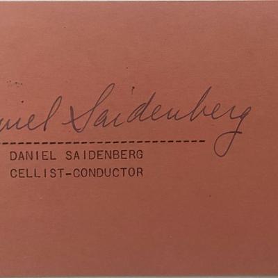 Daniel Saidenberg original signature