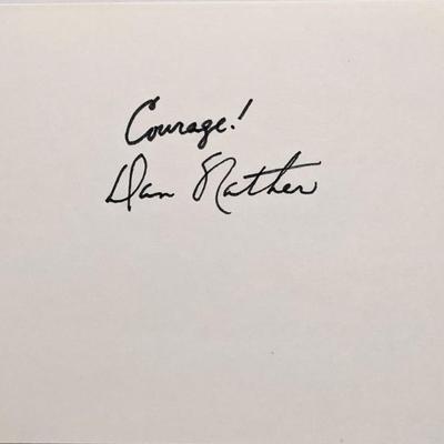 Newscaster Dan Rather signature