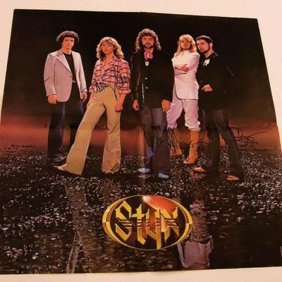 Styx Pilots signed album insert poster