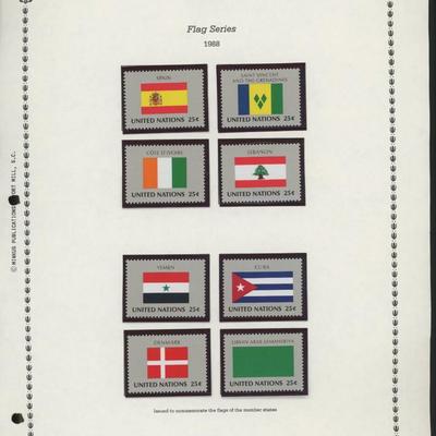 United Nations New York Stamps 1988