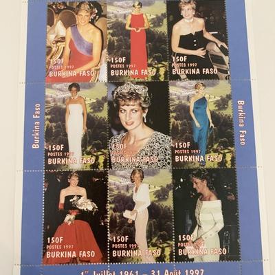 Diana Princess of Wales commemorative stamp set