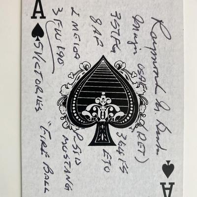 WWII Raymond M. Bank Signed Playing Card