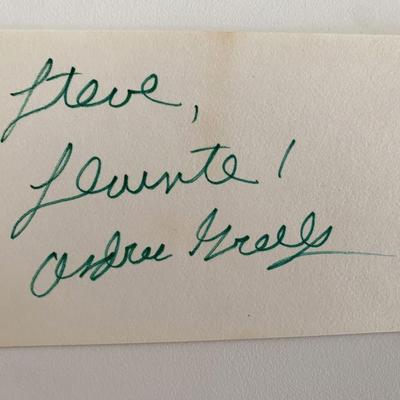 Andrew Greeley original signature