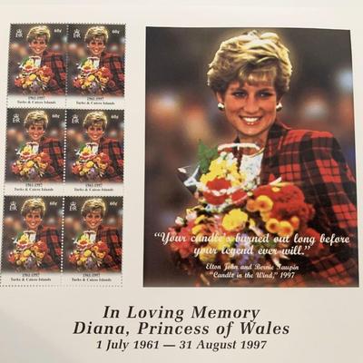 Diana Princess of Wales commemorative stamp set