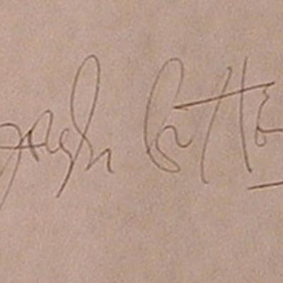 Joseph Cotton signature slip 