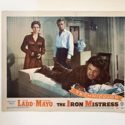The Iron Mistress original 1952 vintage lobby card