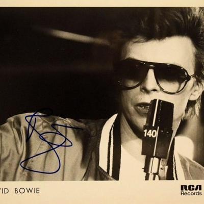 David Bowie signed photo