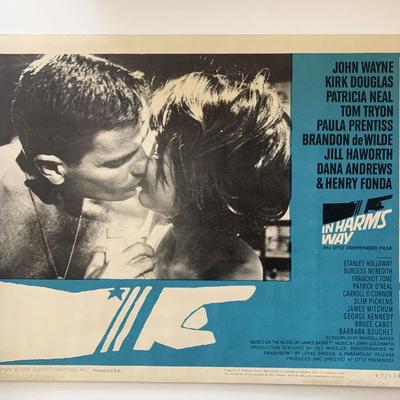 In Harm's Way original 1965 vintage lobby card