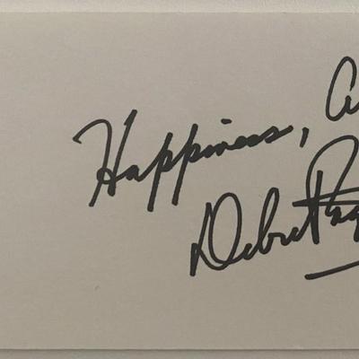 Debra Paget orignal signature 