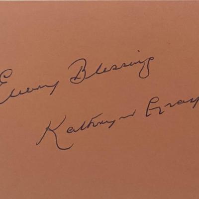 Kathryn Grayson original signature